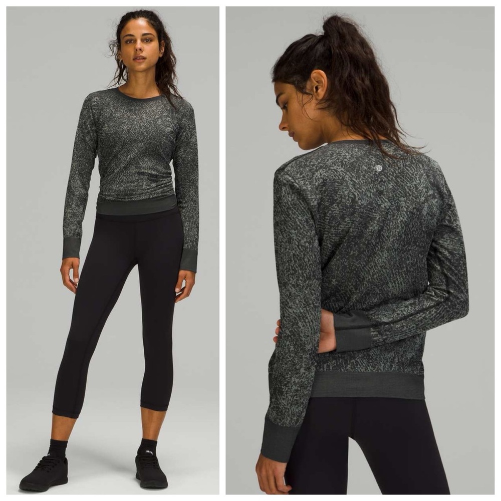 lululemon athletica Heathered Dark Gray Long Sleeve Pullover